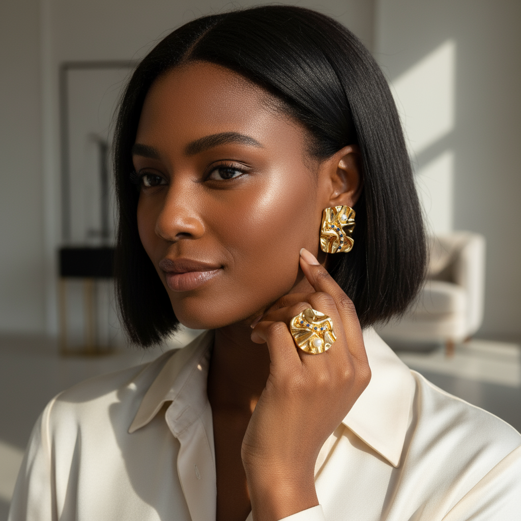 Boucles&Bague Djatou B