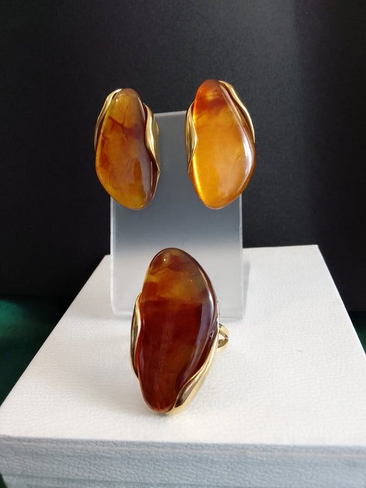 Boucles&Bague Ambre